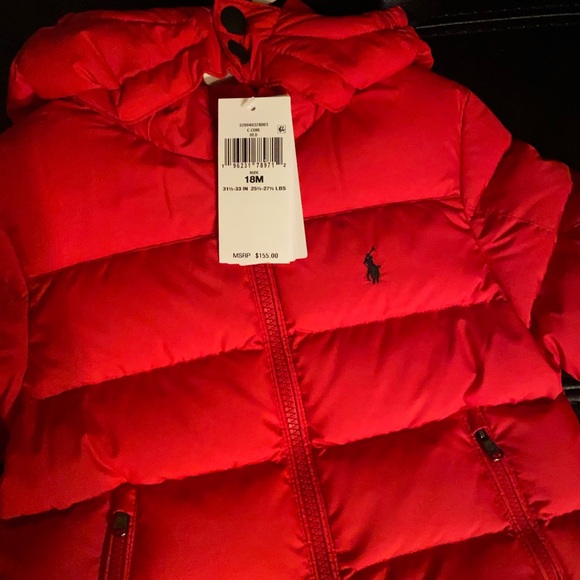 Polo by Ralph Lauren Kids Bright Red Puffer Coat